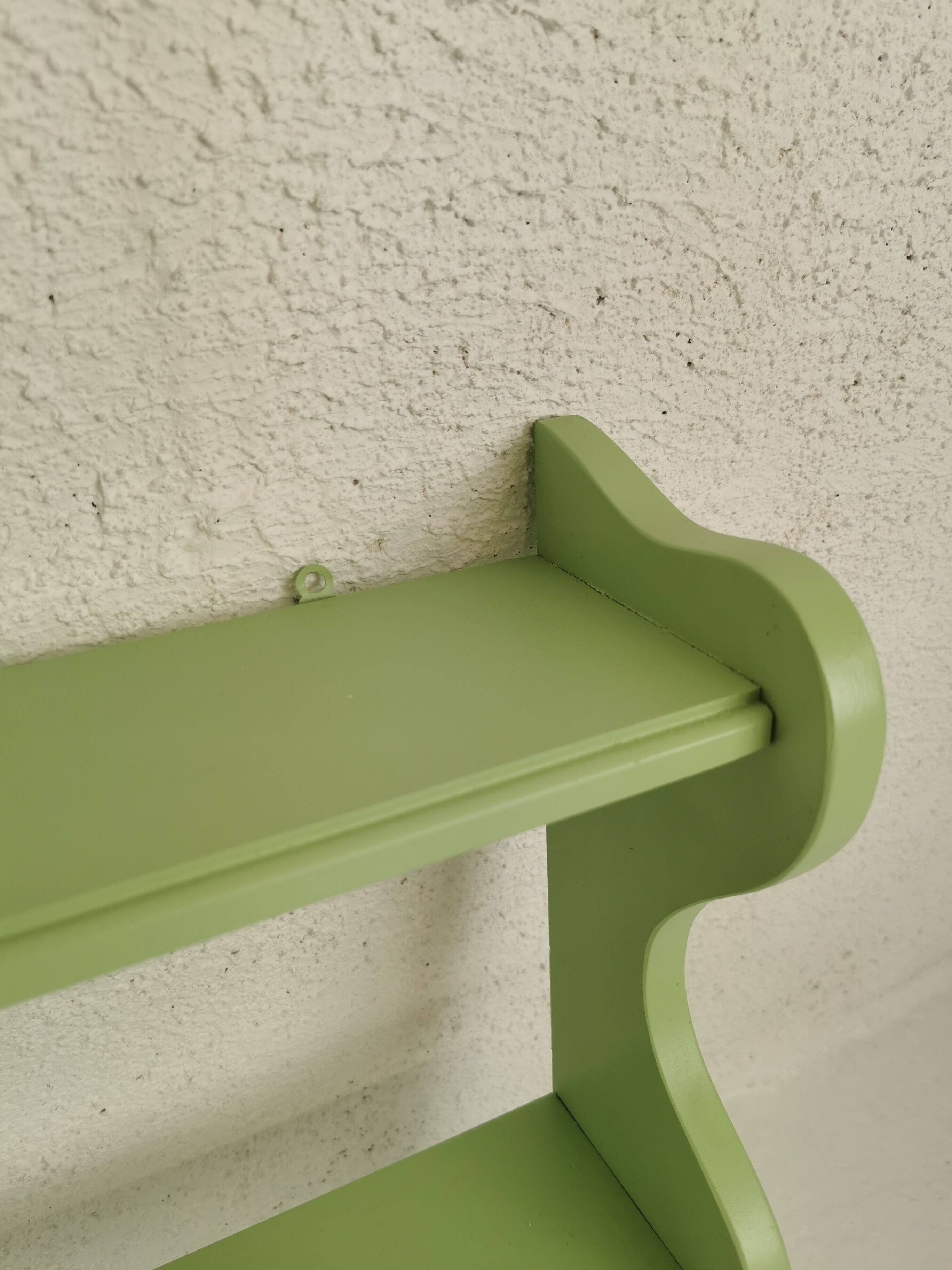 Corrugated wall shelf