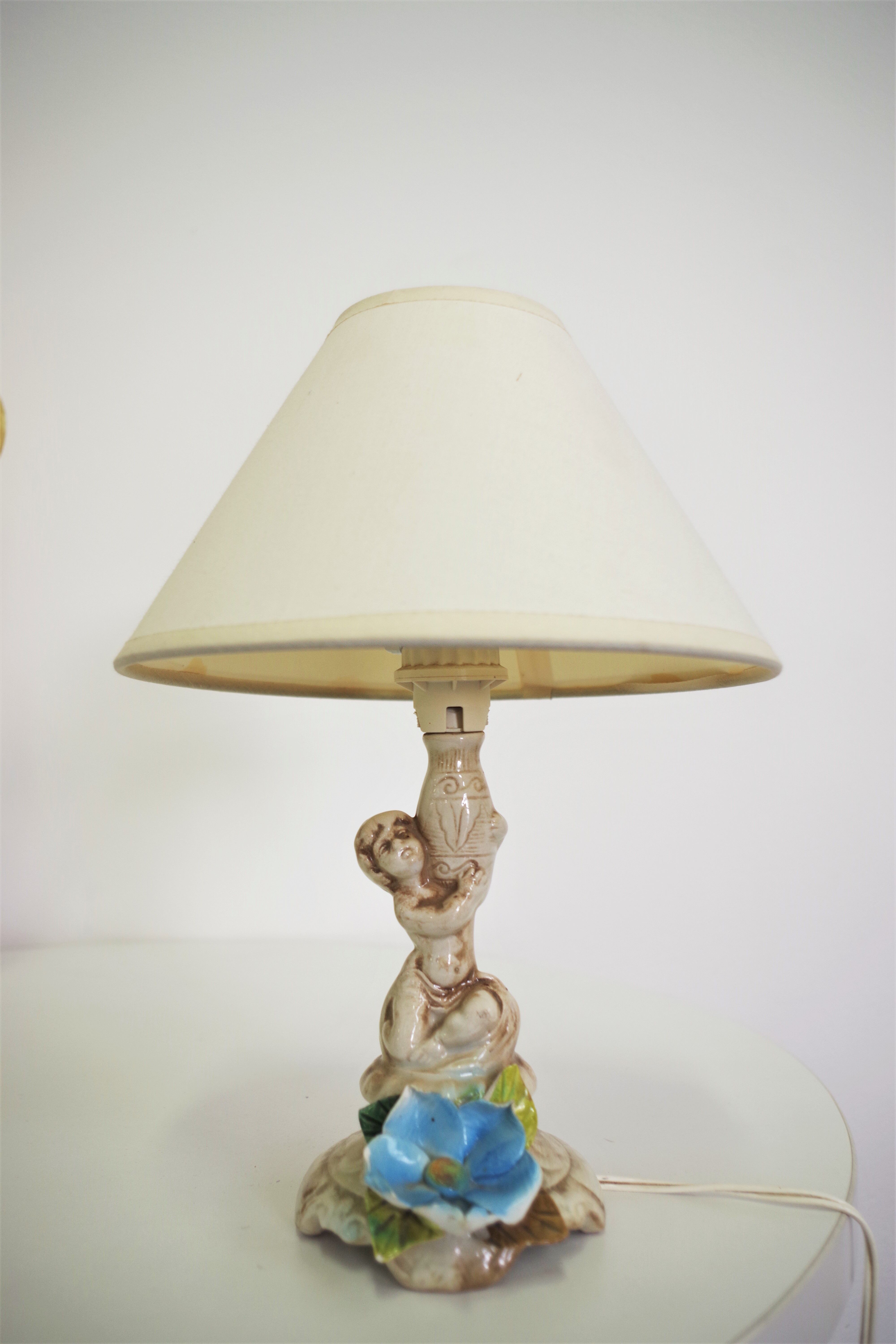 Desk Lamps with Lampshades Day, 1950s, Set of 2