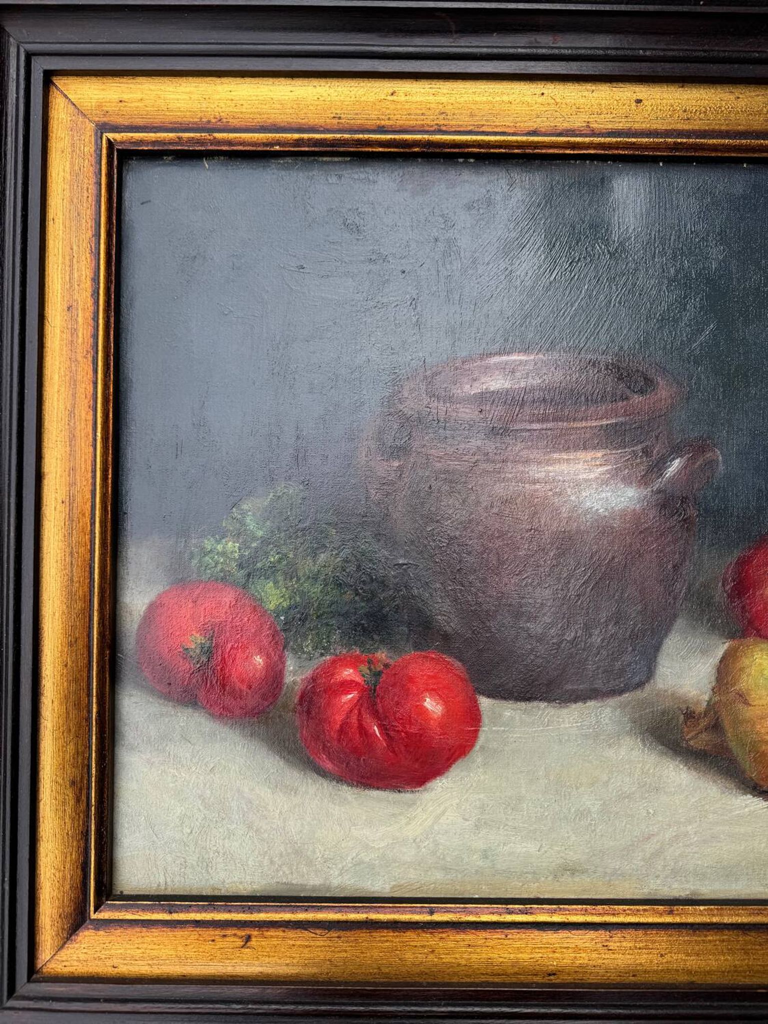 Tableau nature morte huile sur toile ancienne