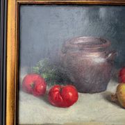 Tableau nature morte huile sur toile ancienne