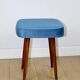 Blue square vintage stool PRL 1970s
