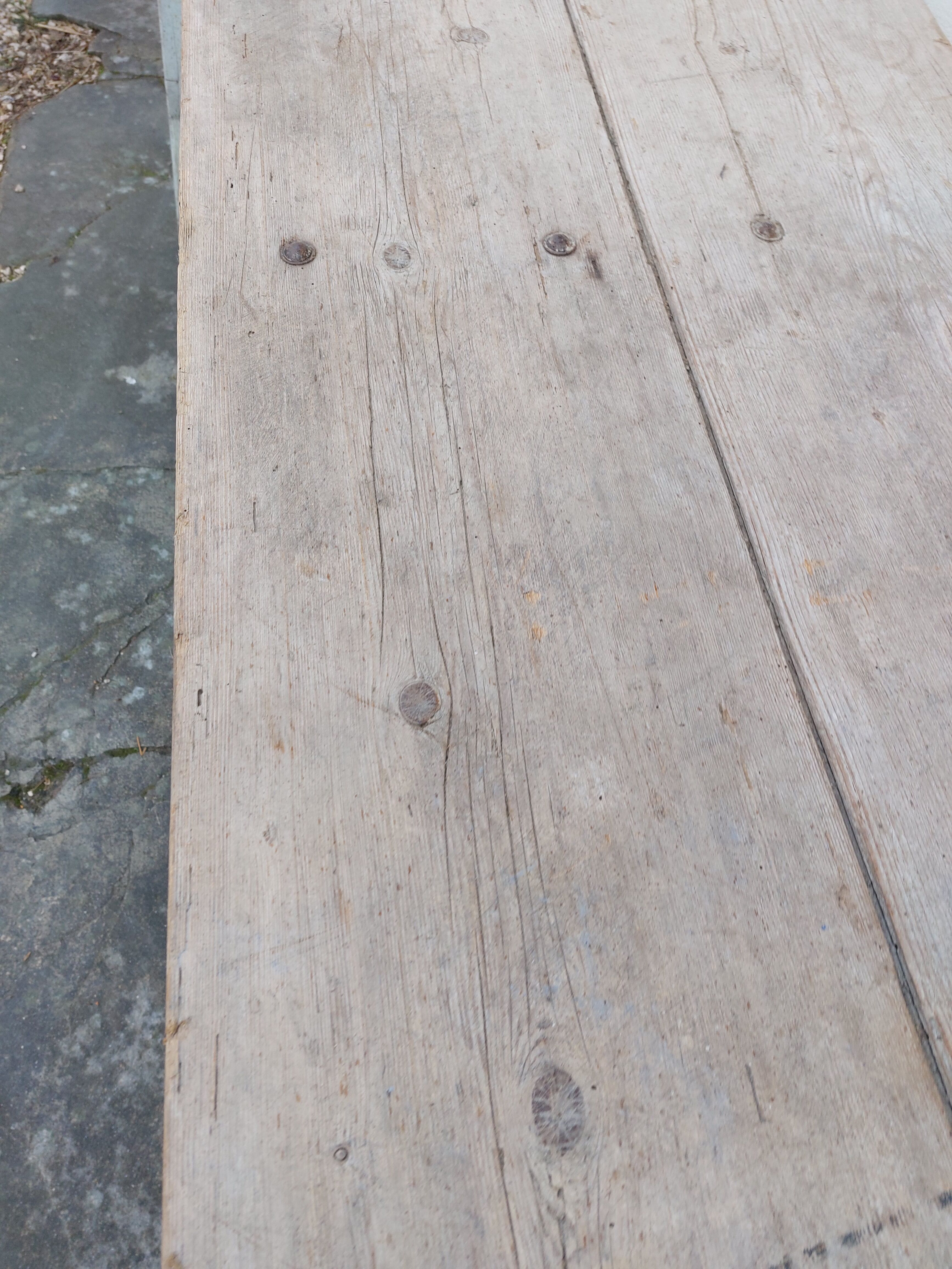 Workshop table in old wood 1950 -3m50