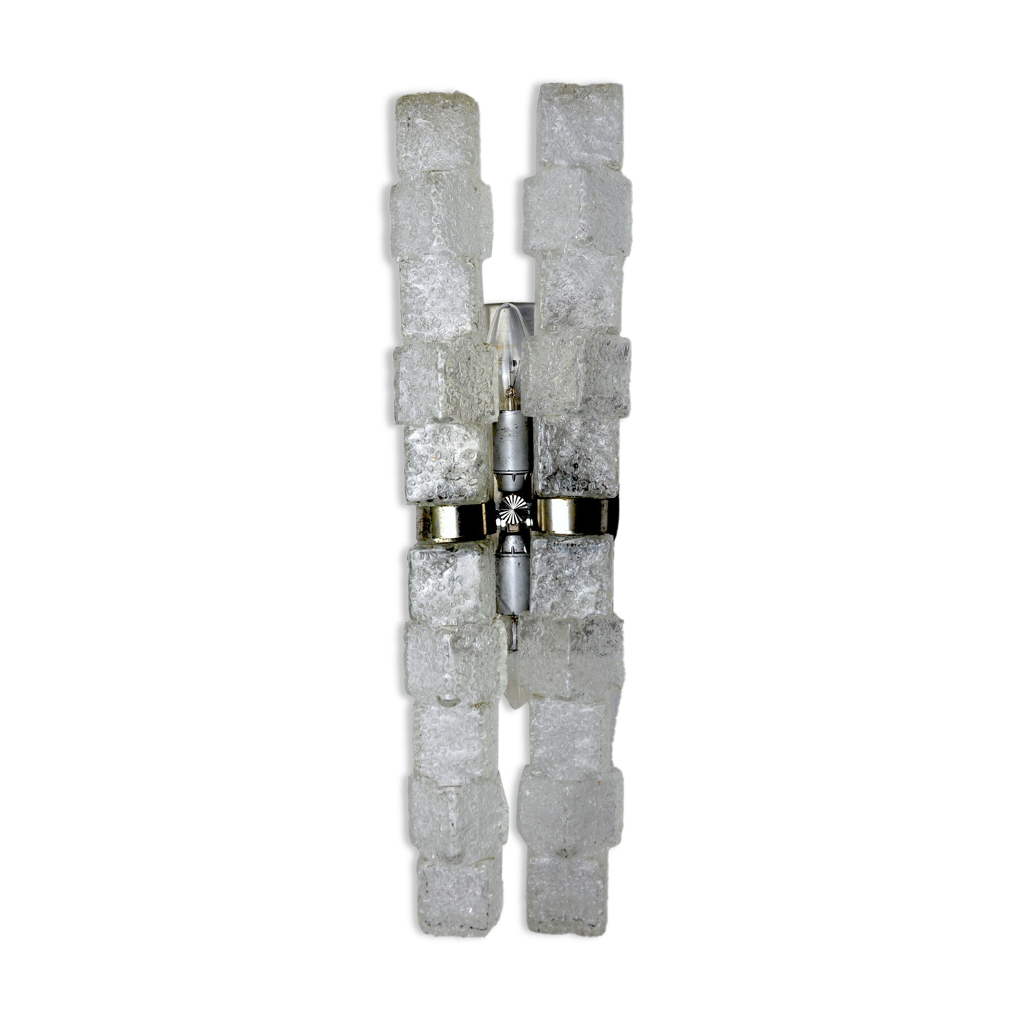 Applique Murano, glaçons givrés, Italie, 1970