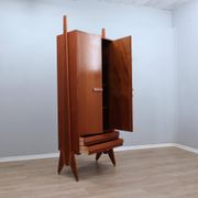 Mid century original teak storage wardrobe Italy 1960s