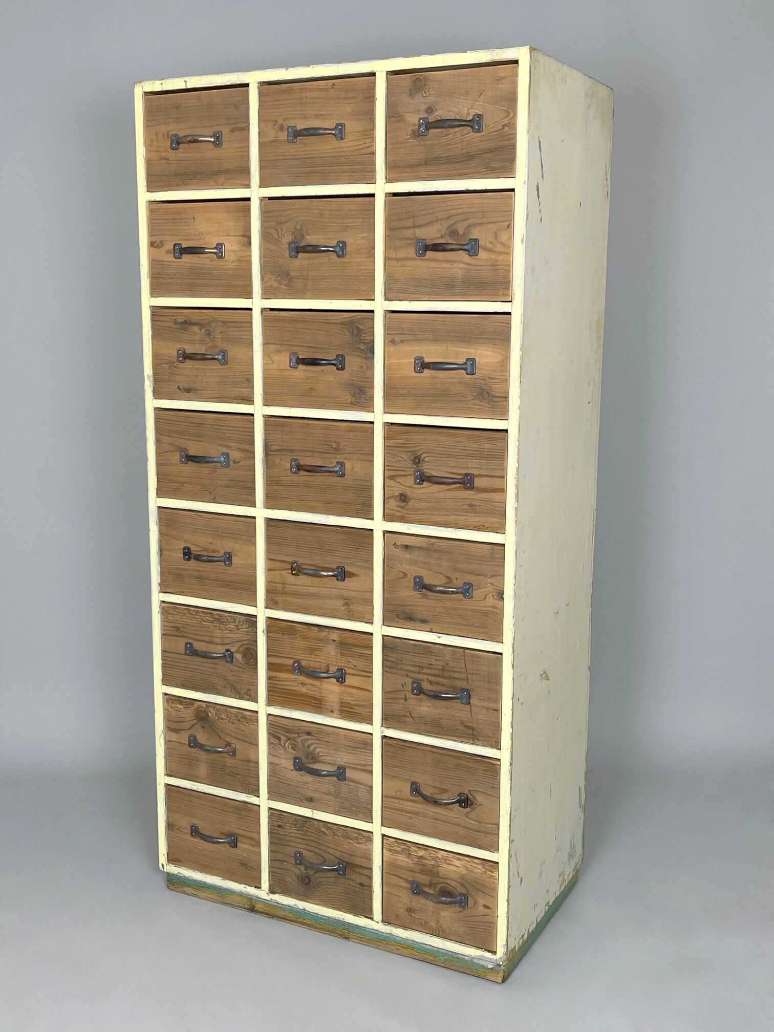 Vintage Industrial Wooden Filling Cabinet, 1940's