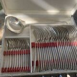 Cutlery set consisting of 49 pieces in silver metal, antique and collector's item