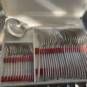 Cutlery set consisting of 49 pieces in silver metal, antique and collector's item