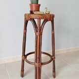 Vintage rattan high stool 60s/70s