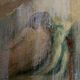 Oil on canvas signed female nude the curtain