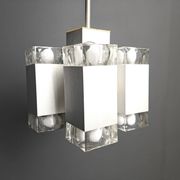 Vintage Italian cubic chandelier by Gaetano Sciolari, 1970s