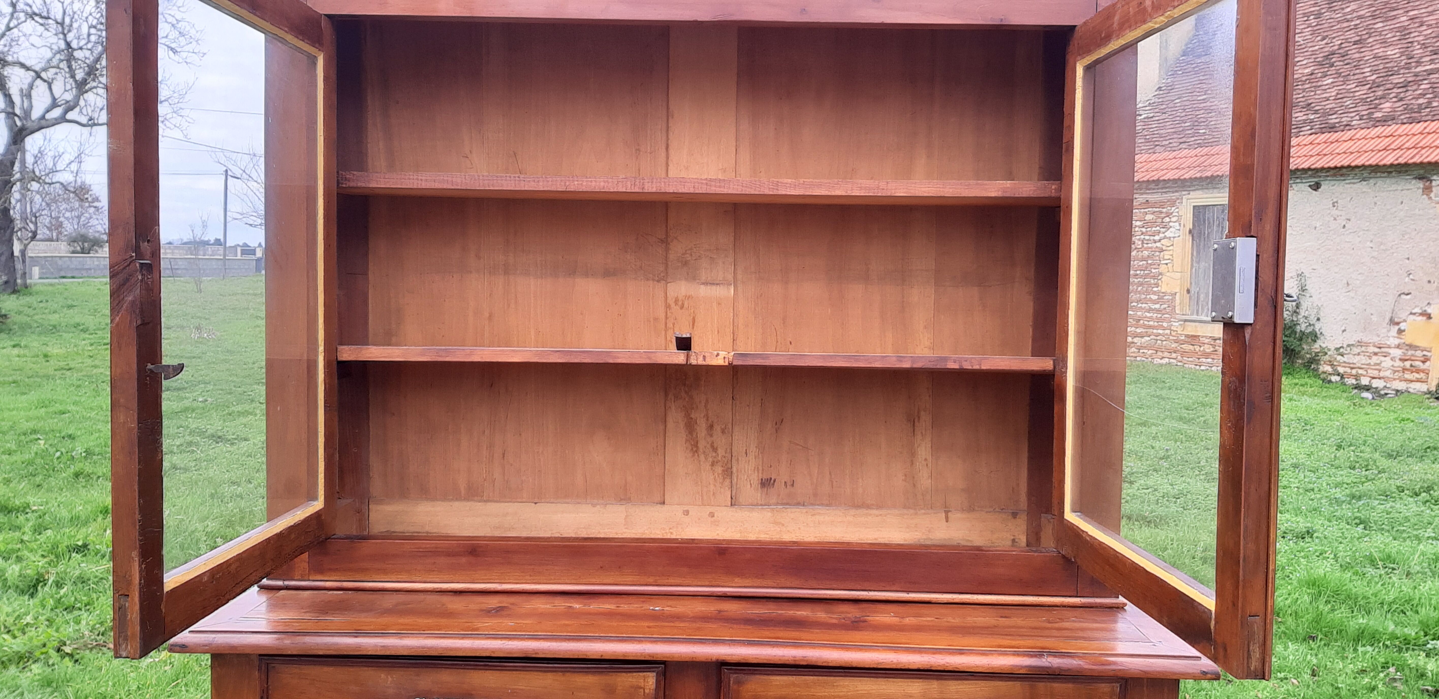 Walnut showcase buffet 19th