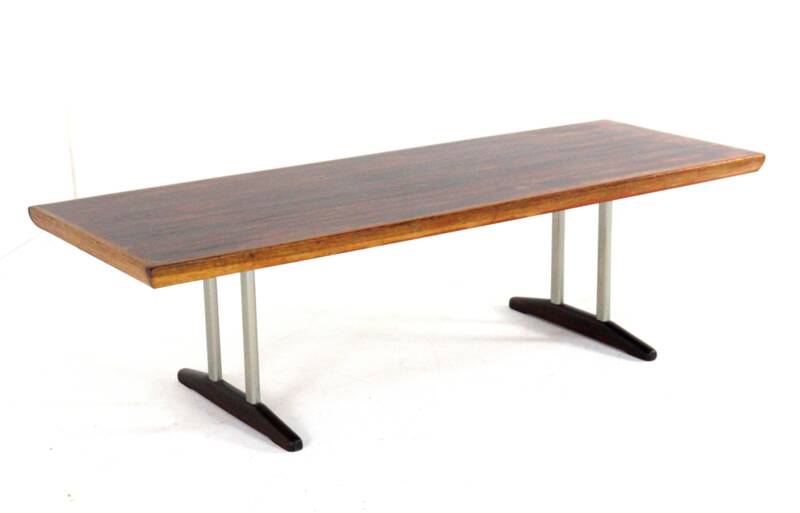 Rosewood / walnut coffee table 'Drachten' - mid century modern