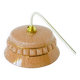 Clichy glass pendant light, pink and gold, Art Deco, 1930