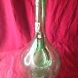 Carafe ancienne en verre soufflee avec reservoir fraicheur / vintage