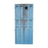 Paire de volets portes 4 elements bois massif patiné ep 1930/40