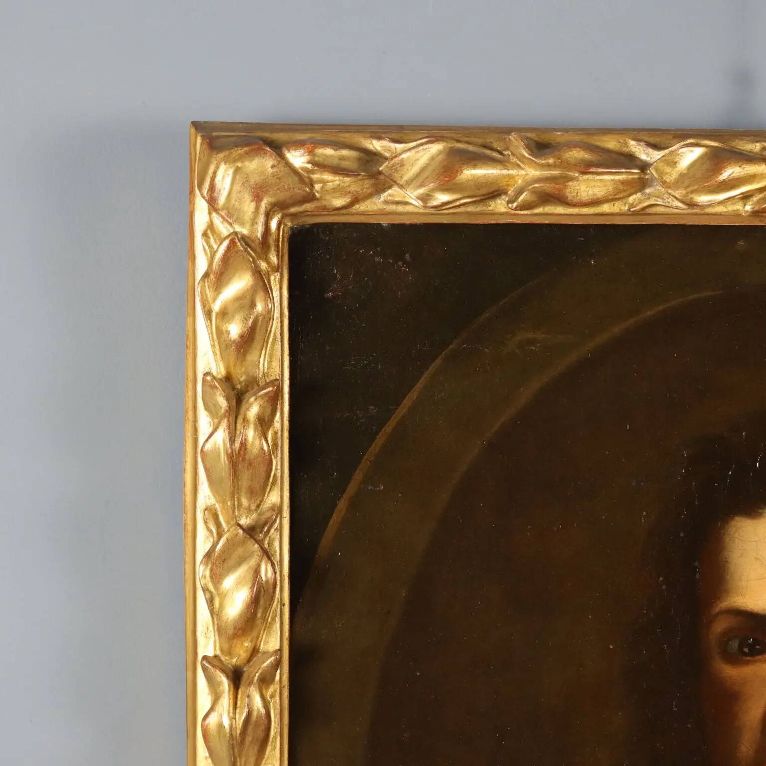 Peinture ancienne Portrait d’un peintre, huile sur toile, XVIIIe siècle