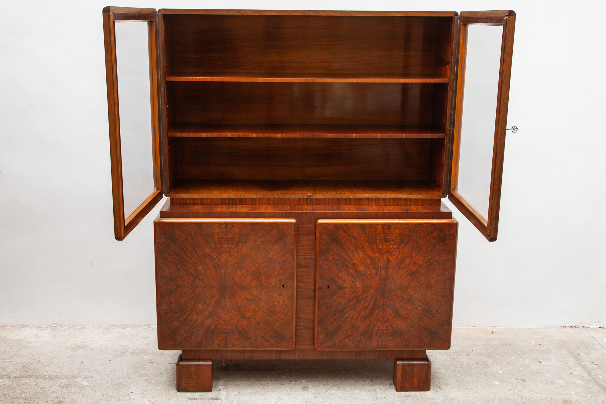 Art Deco Vitrine by De Coene Sideboard, Dry Bar, 1930, Belgium
