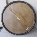 Round wooden mirror
