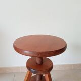 Vintage screw stool in solid oak