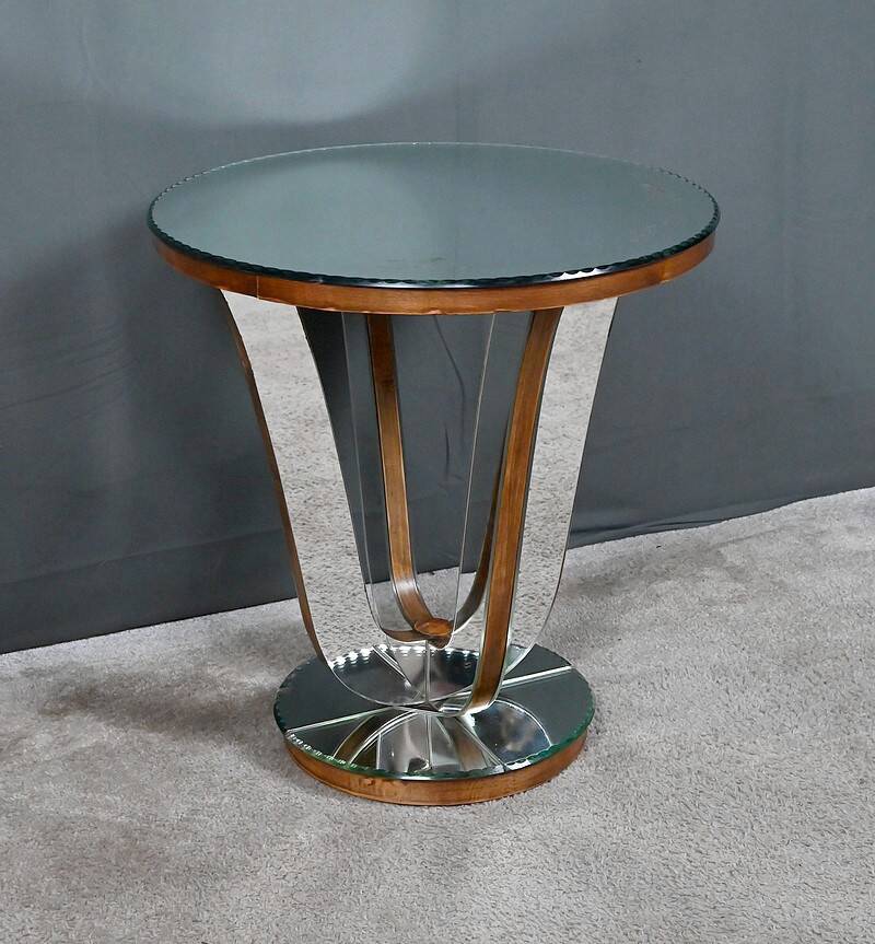 Walnut mirror coffee table – 1940
