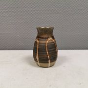 Small ceramic vase with "runny" glaze. Denmark 1980s.