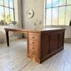 Double-sided walnut counter desk 1900