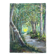 Tableau gouache "La rivière en sous bois" seconde moitié XXème