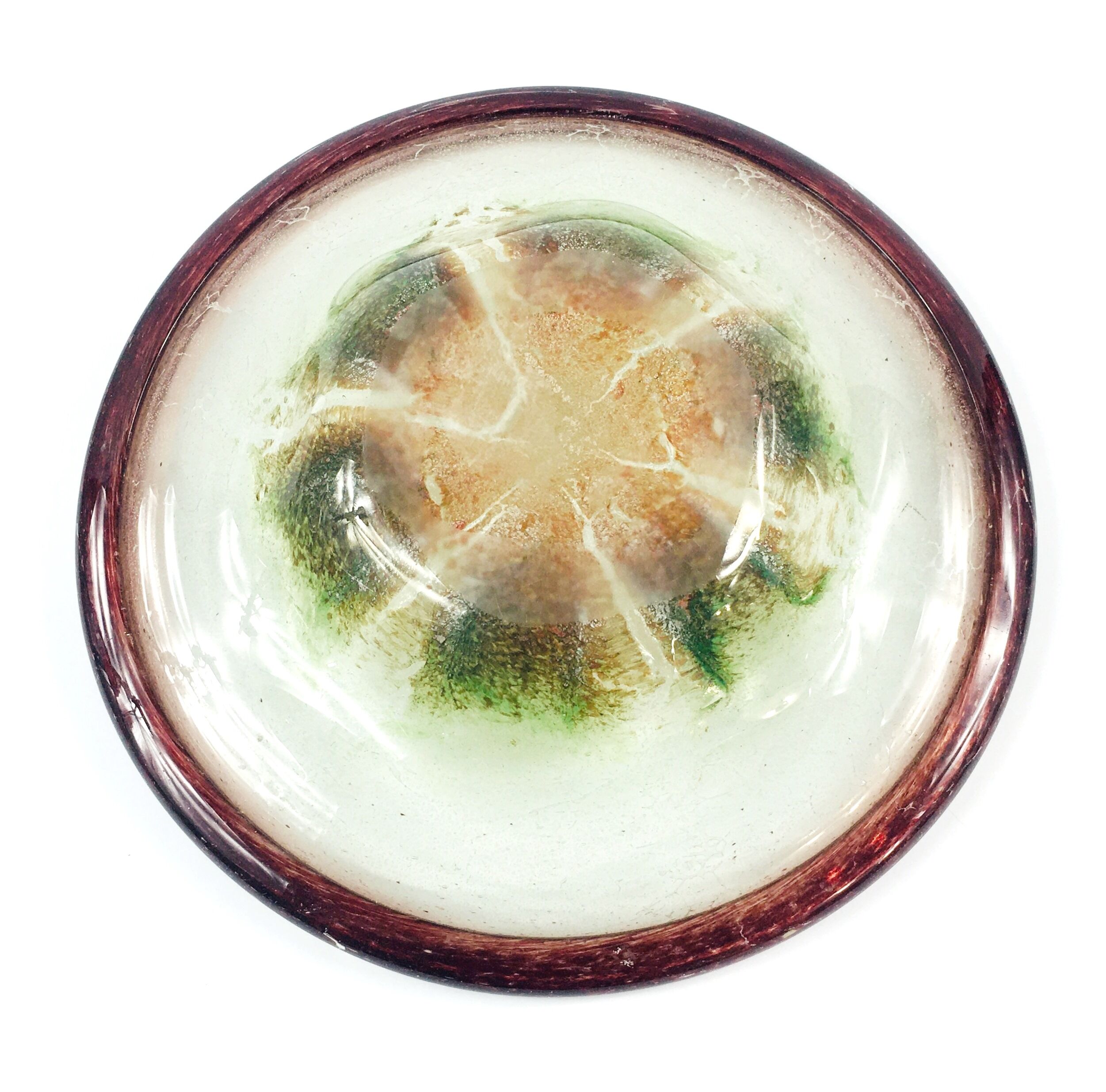 Art deco "Ikora" glass bowl by Karl Wiedmann for WMF, Germany, 1920s-30s