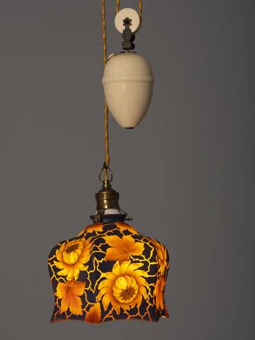 Chandelier with glass shade, 1920s