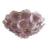 Contemporary Ametista Floral Glass Flush Mount