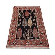 Tapis persan persan vintage fait main- 132x162cm