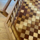 Large service tray in wood marquetry