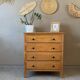 Vintage light oak chest of drawers