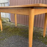 Vintage 1950s Brasserie Bistro Coffee Table Beech and Fir Brasseur Adelsh