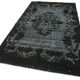 Hand-knotted antique turkish 1970s 151 cm x 282 cm black carpet