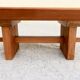"Scandinavian Low Table "Brutalist", Japandi Style, Solid Teak, 20th Century"