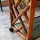Bamboo coffee table on casters