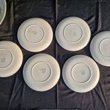 Set of 6 SALINS Deauville dessert plates, GREEN model