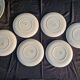 Set of 6 SALINS Deauville dessert plates, GREEN model