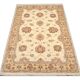 Tapis en laine crème fait main, tapis à motifs floraux traditionnels pour chambre ou salon