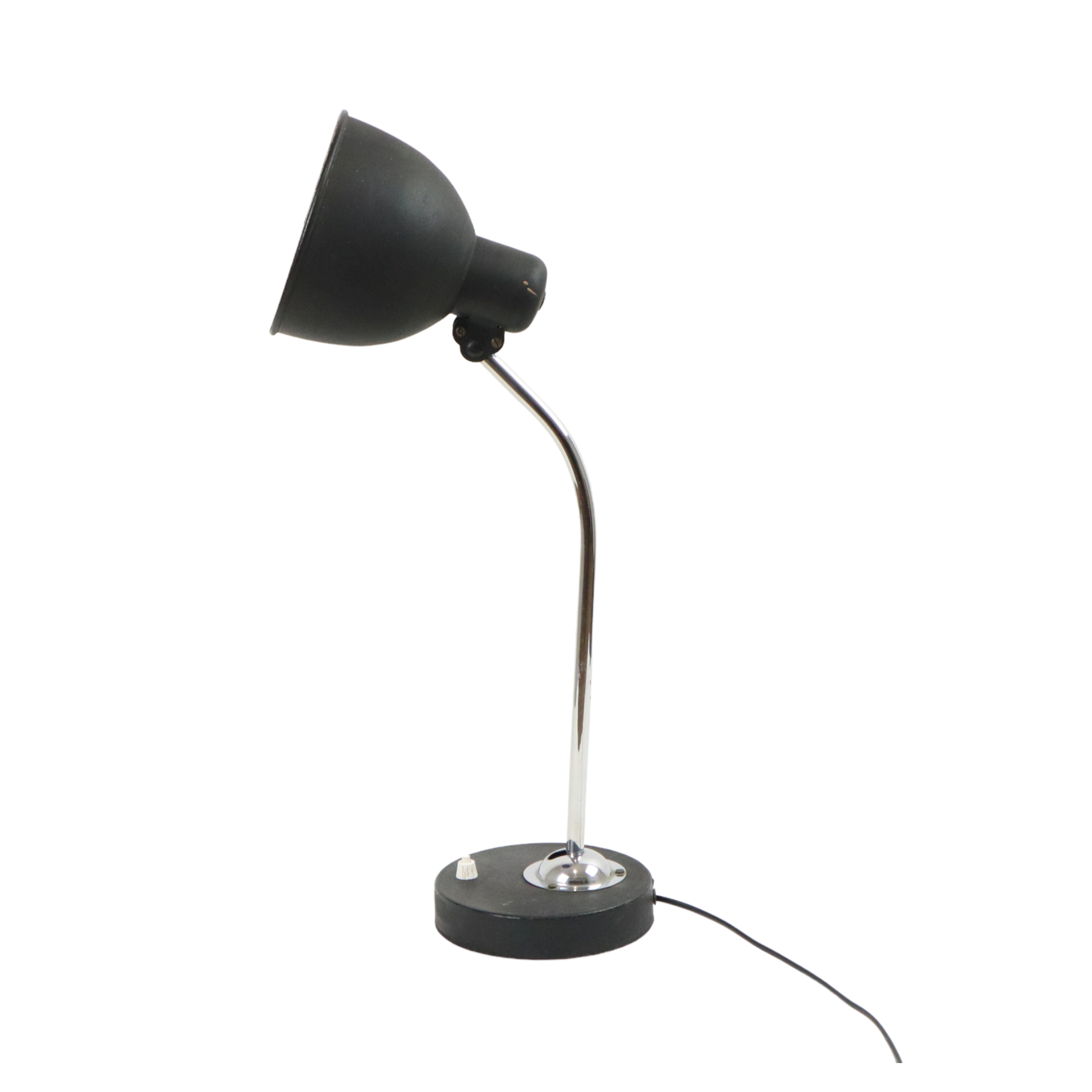 Desk lamp black industrial chrome metal ball joint bauhaus 47cm