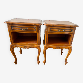 2 cherry bedside tables