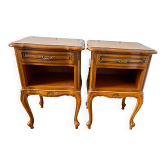 2 cherry bedside tables