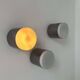 Set of 3 vintage Raak wall lights, aluminum and opaline, Holland 1960