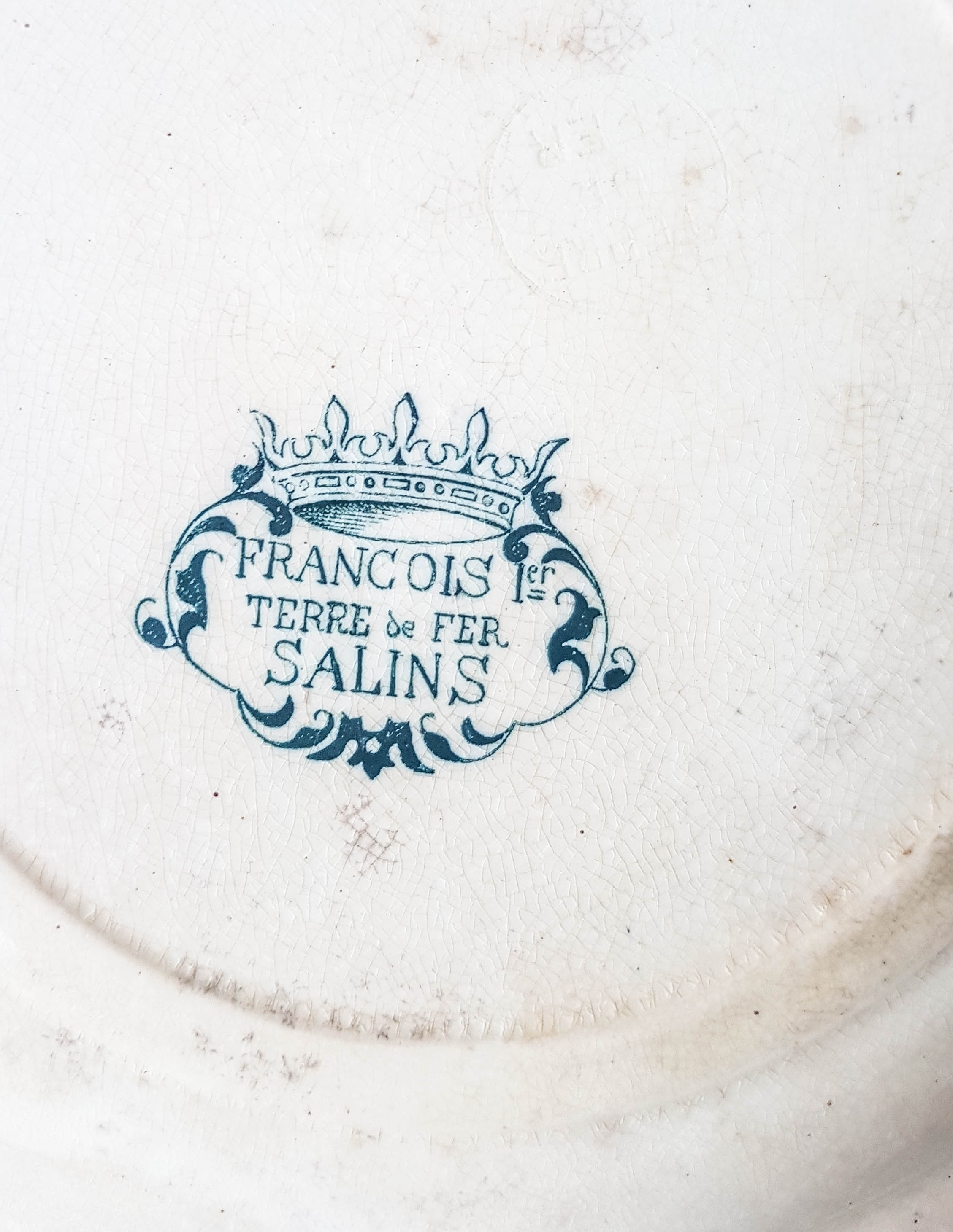 Lot 6 dessert plates François 1st SALINS Iron Earth
