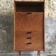 Vintage secretary in light oak veneer 1960