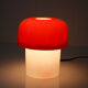 Vintage space age red table lamp from Luigi Massoni for Guzzini, 1970s