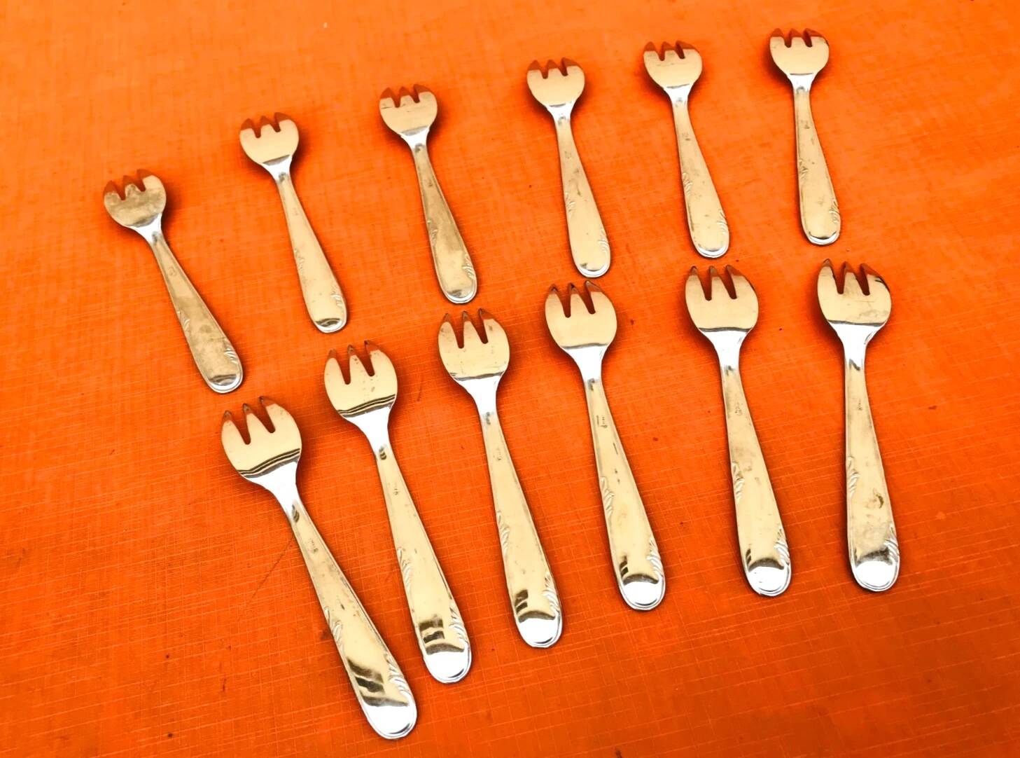 1970s 12 dessert forks Guy Degrenne
