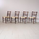 Scandinavian chairs in wood and leather