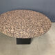 Table ronde en granit vintage, années 1970